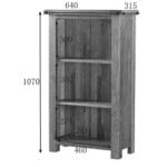 Balmoral Oak Small Narrow Bookcase - Image 8
