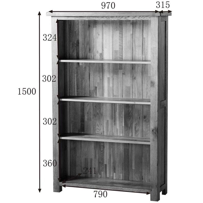 Balmoral Oak Medium Bookcase - Image 7