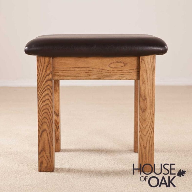 Balmoral Solid Oak Bedroom Stool - Image 2