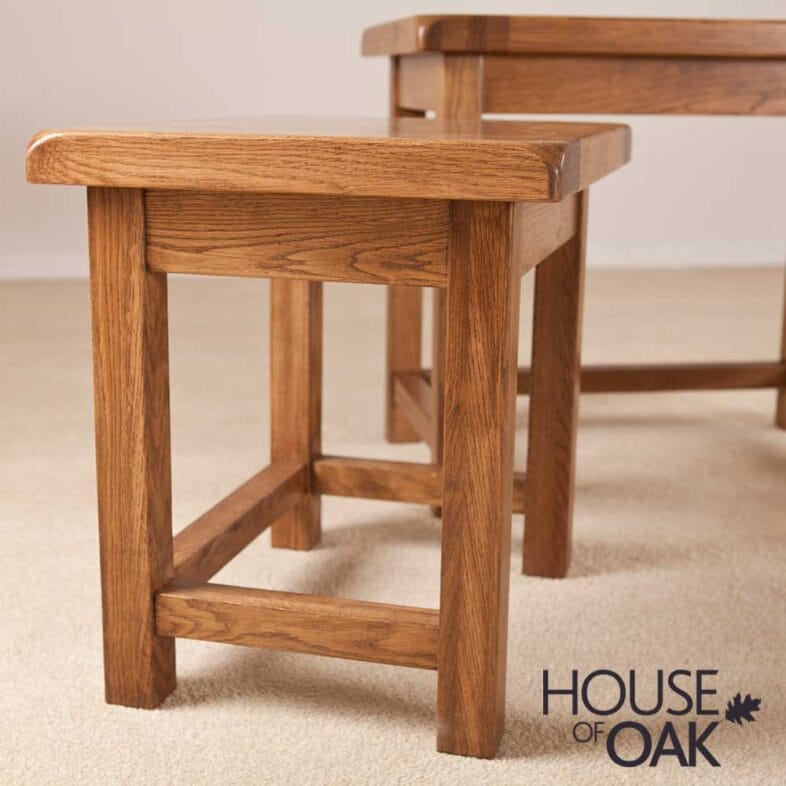 Balmoral Oak Nest of Three Tables - Image 7