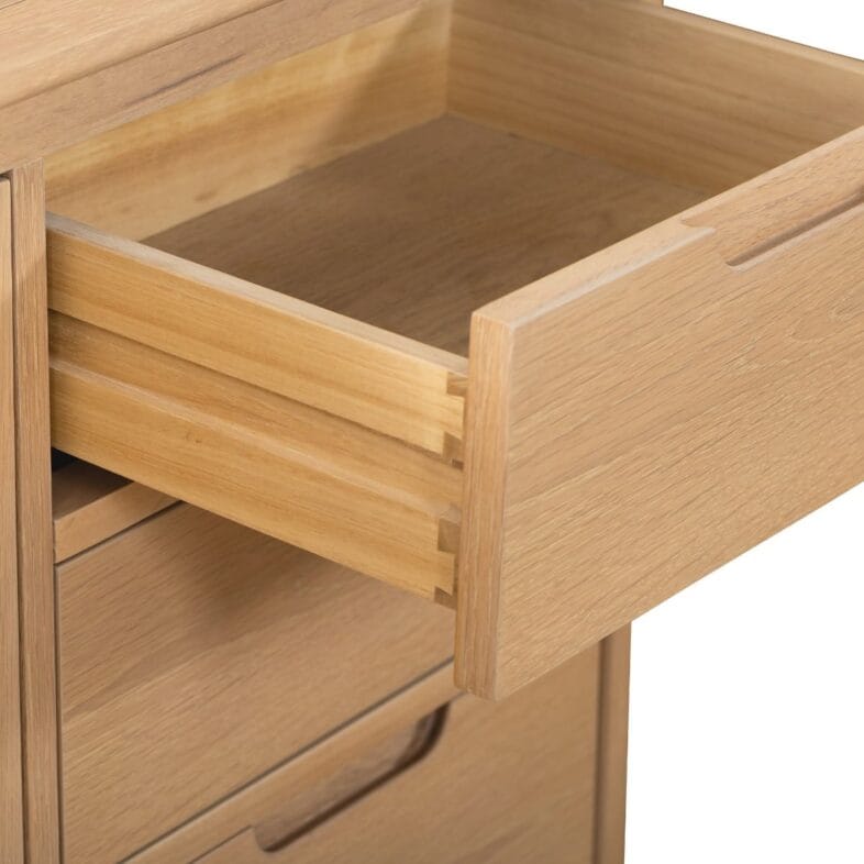 Stockholm Oak 3 Drawer Bedside Cabinet - Image 5