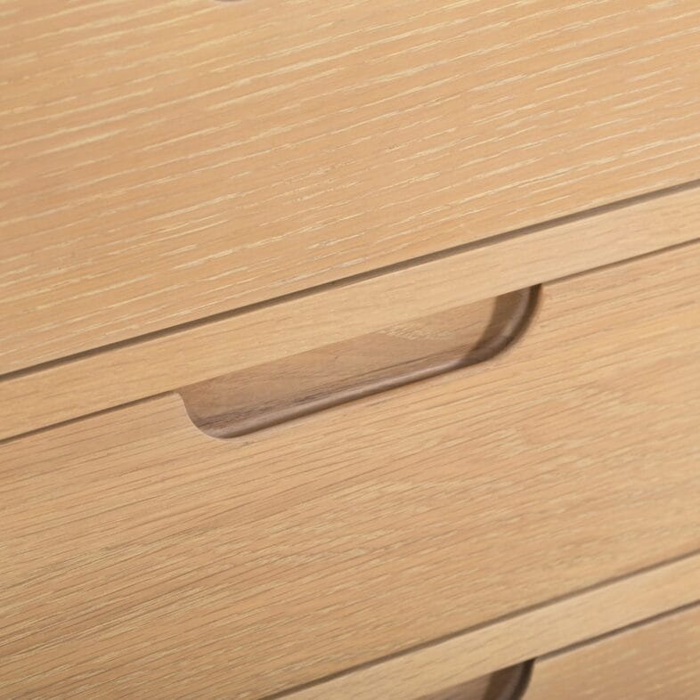 Stockholm Oak 3 Drawer Bedside Cabinet - Image 6