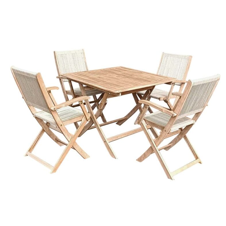 Sun Garden 4 Seater Dining Table Set  - 90cm Table - Image 2