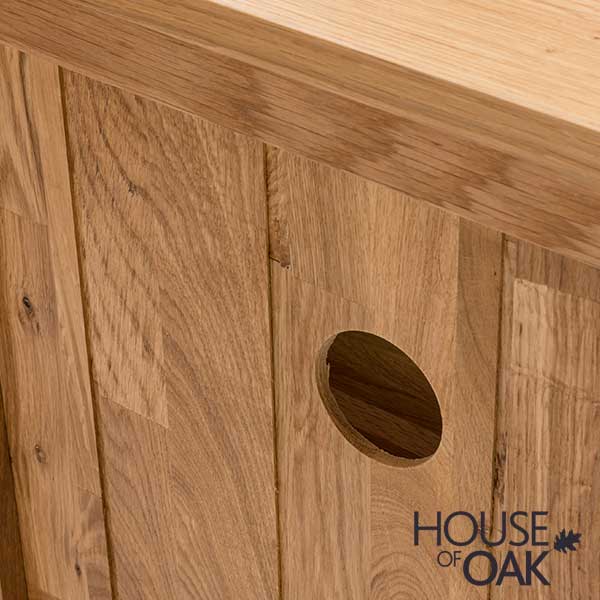 Buckingham Solid Oak Corner TV Unit with Doors - Image 9
