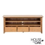 Buckingham Solid Oak Large TV Unit With Drawers - Image 3