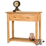 Buckingham Solid Oak Hall Table With 2 Drawers - Image 3