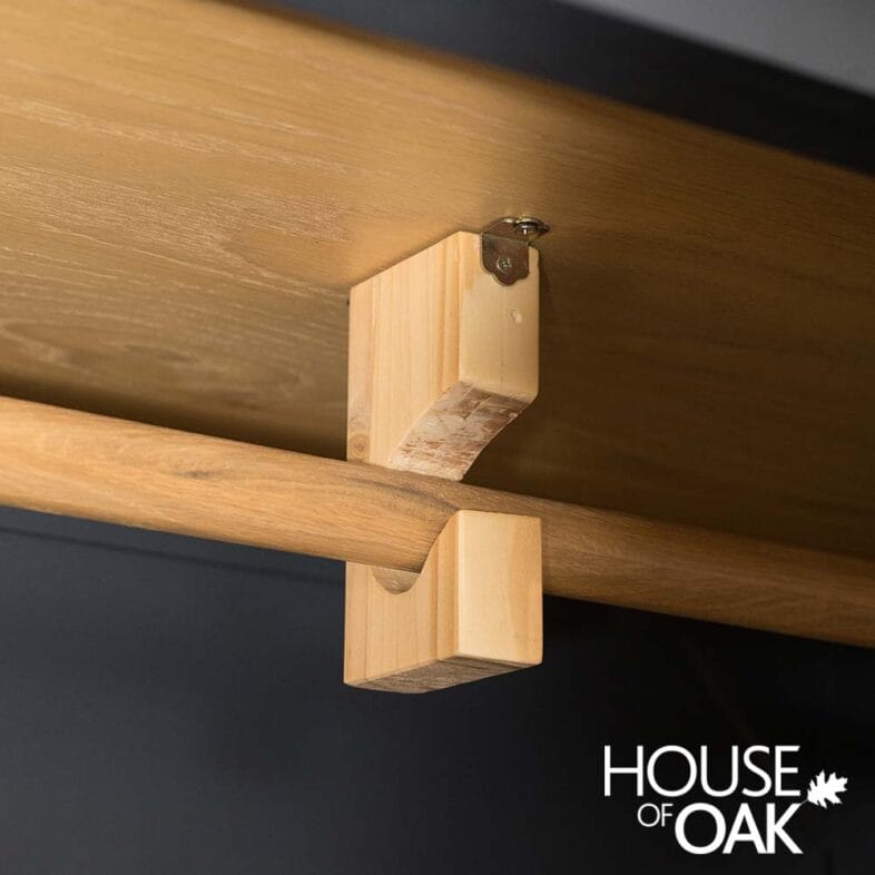 Tuscany Oak Triple Wardrobe with Drawers in Dark Blue Painted - Image 5