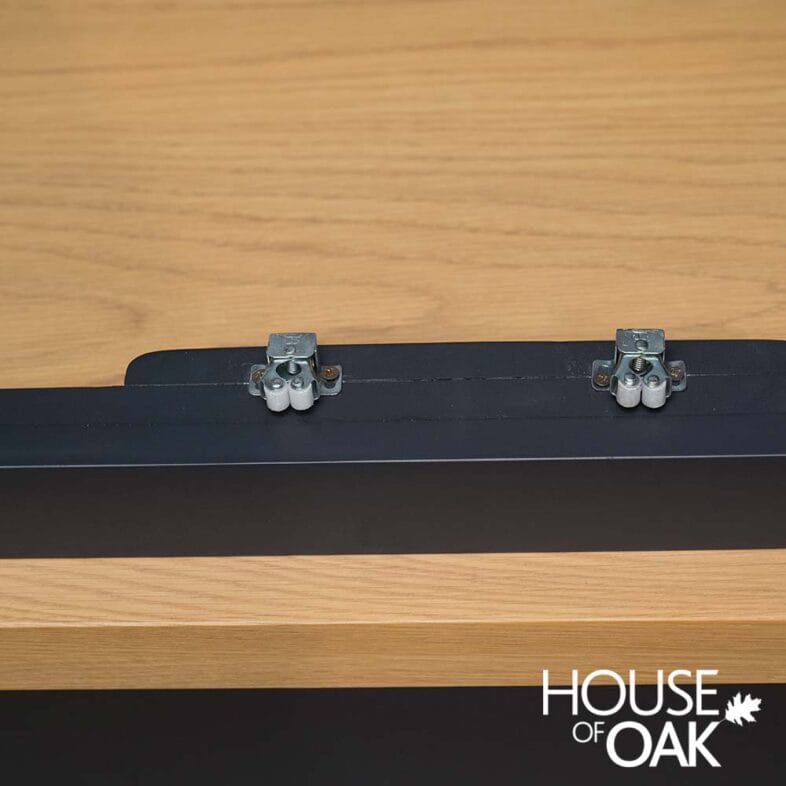 Tuscany Oak Triple Wardrobe with Drawers in Dark Blue Painted - Image 7