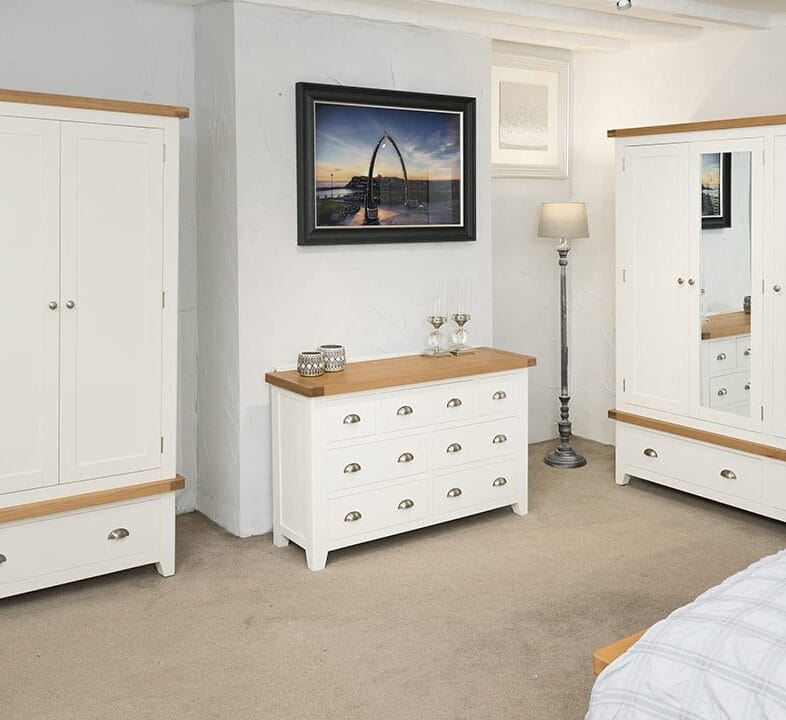 Tuscany Oak in White Bedroom Furniture