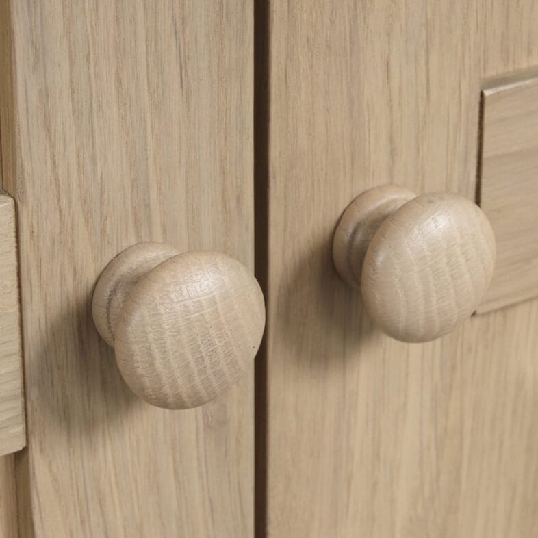 Cornwall Oak Double 2 Drawer Wardrobe - Image 4