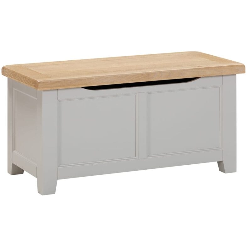 Buttermere Oak Blanket Box Painted in Moon Grey - Image 2