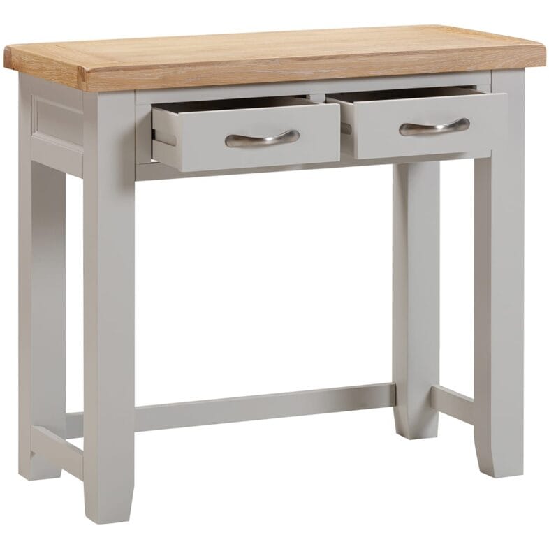 Buttermere Oak Dressing Table Painted in Moon Grey - Image 2