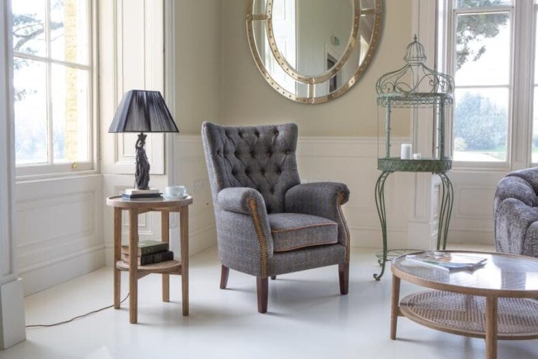 Hexham Chair in Moreland Harris Tweed - Image 3