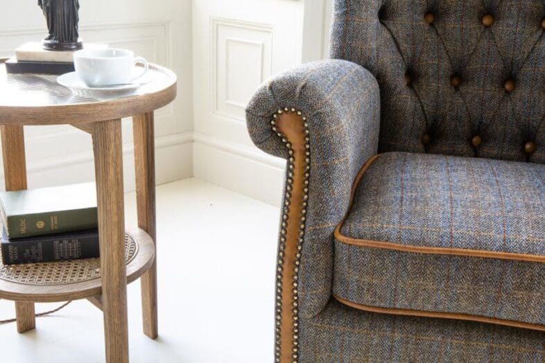 Hexham Chair in Moreland Harris Tweed - Image 7