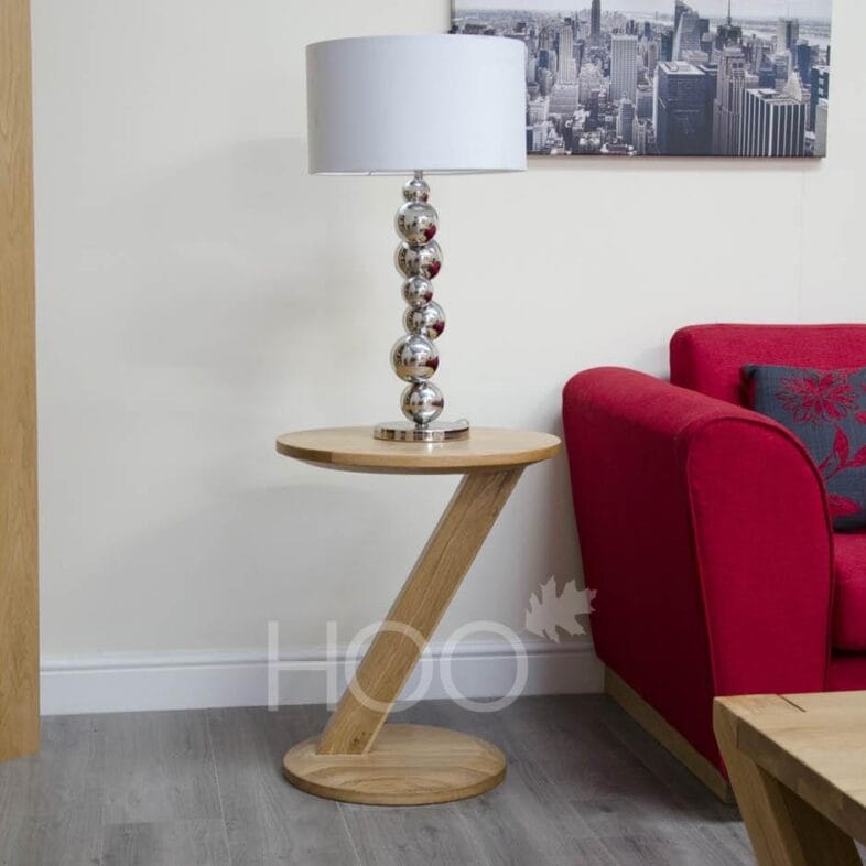 Z Oak Modern Lamp Table