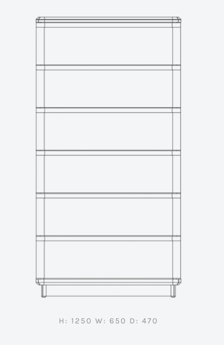 Regent Oak 6 Drawer Wellington Chest Dimensions