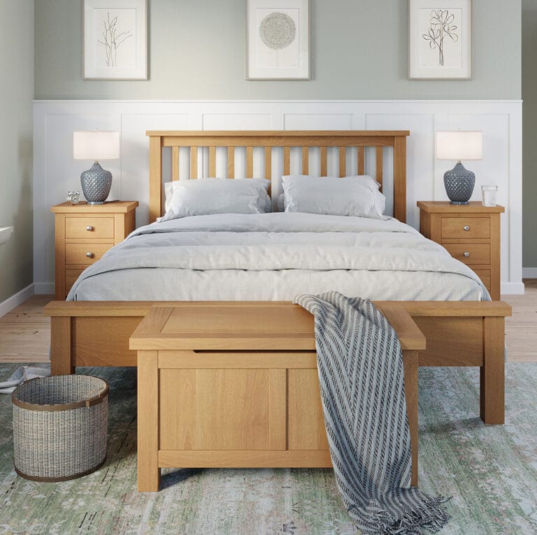 Keswick Oak 5FT King Size Low Foot End Bed