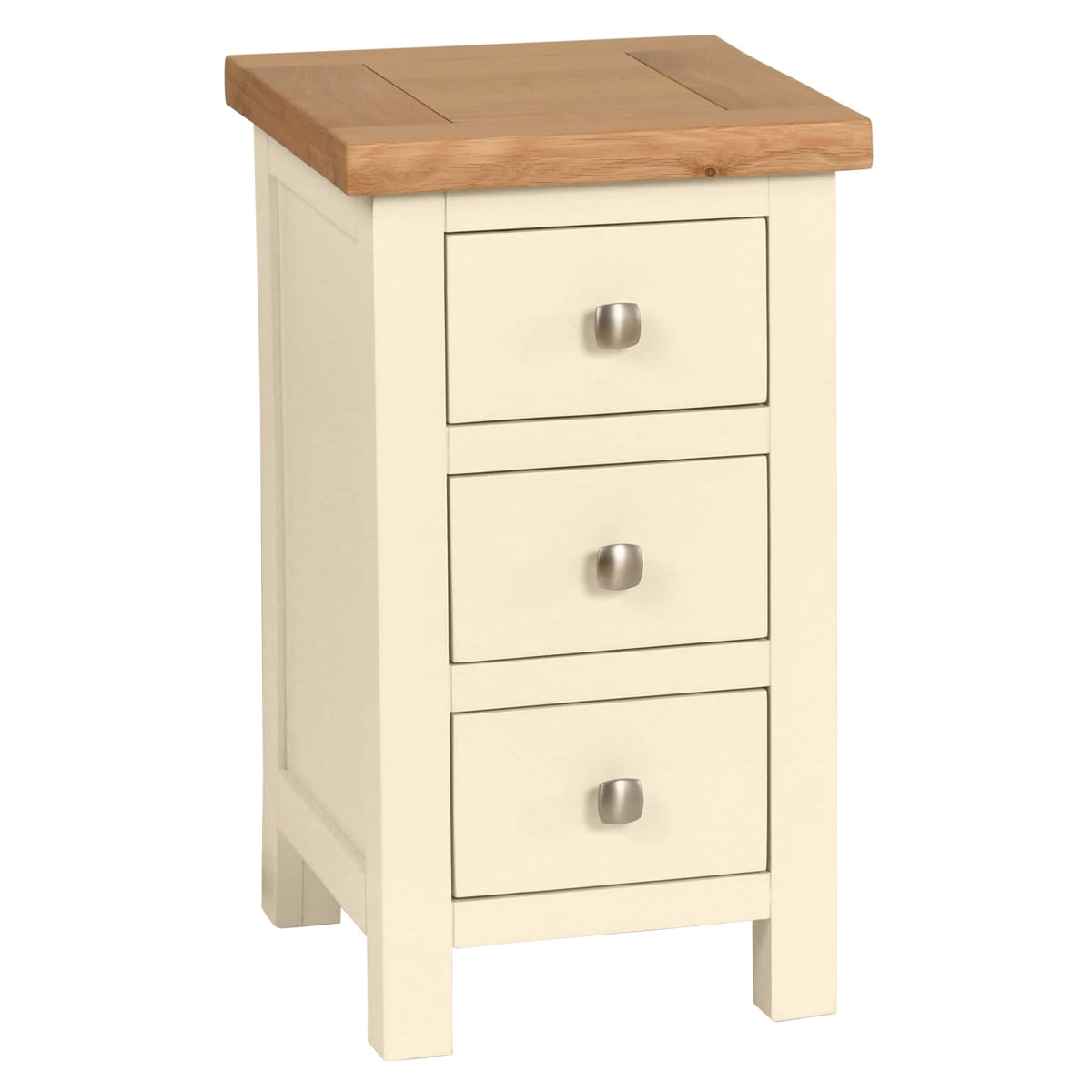 Keswick Ivory Compact 3 Drawer Bedside Cabinet