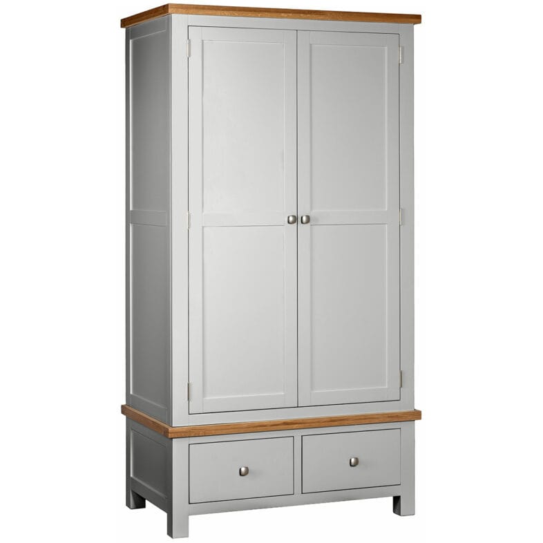 Keswick Moon Grey Double Robe With 2 Drawers