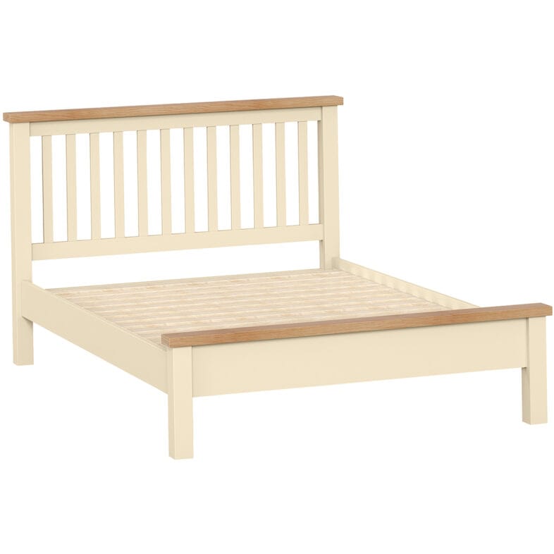 Keswick Ivory 4'6" Slatted Bed with Top Cap