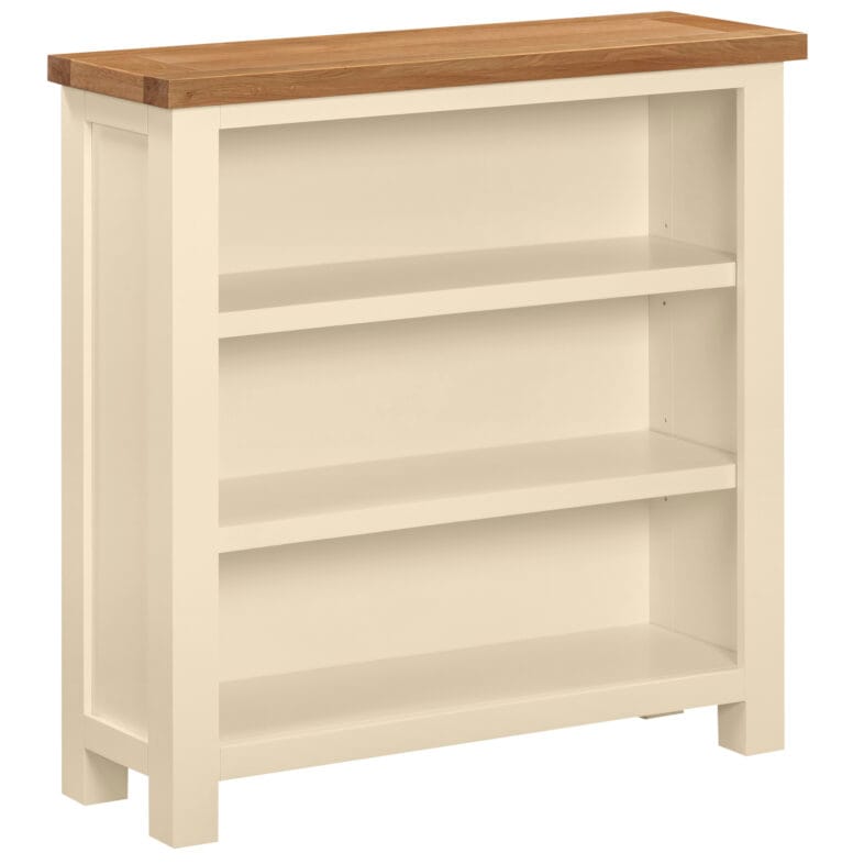 Keswick Ivory Small Wide Bookcase