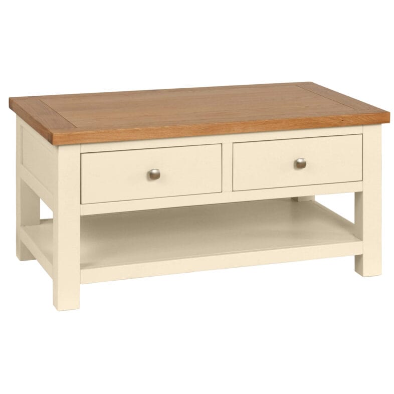 Keswick Ivory Coffee Table With 2 Drawers