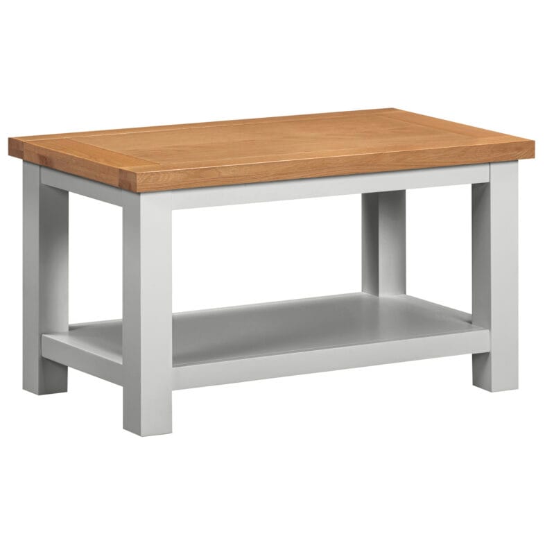 Keswick Moon Grey Small Coffee Table With Shelf