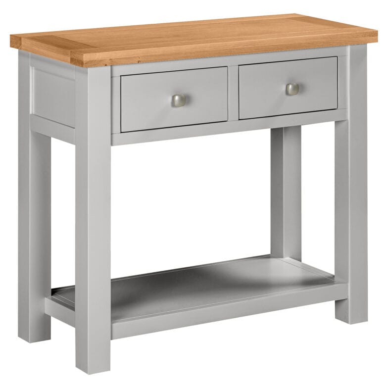 Keswick Moon Grey 2 Drawer Console Table