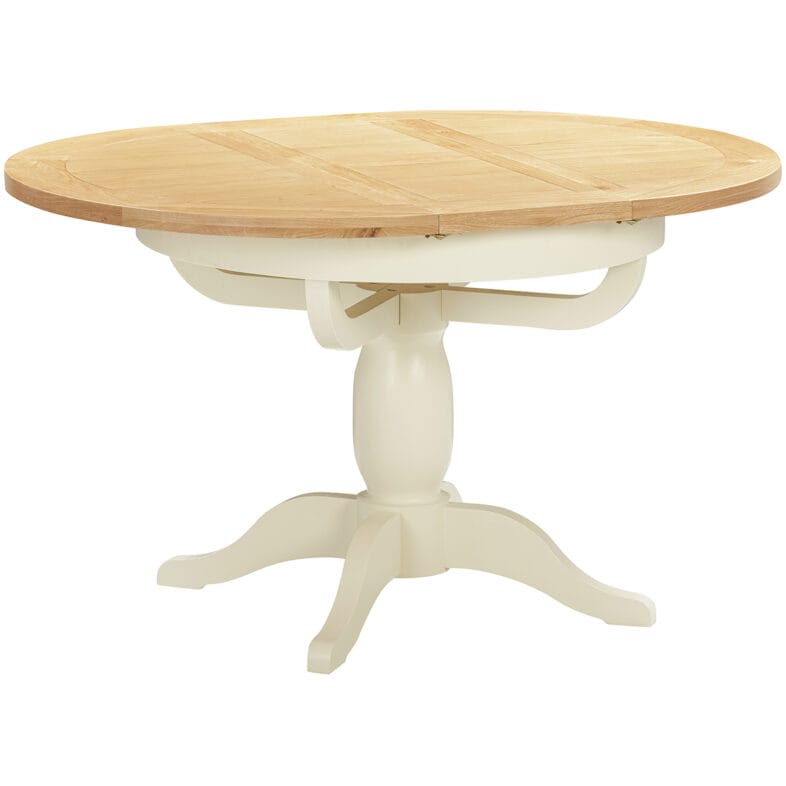Keswick Ivory Round Extending Pedestal Table