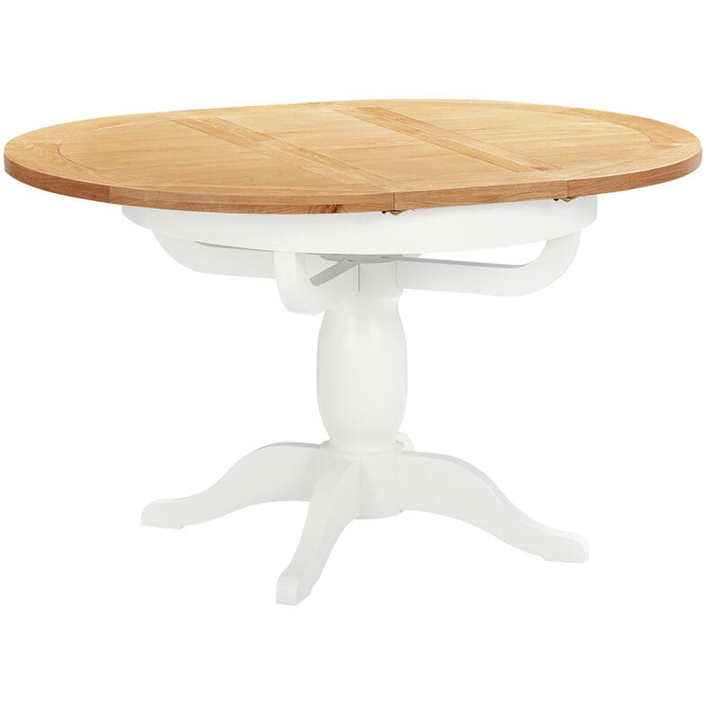 Keswick White Round Extending Pedestal Table