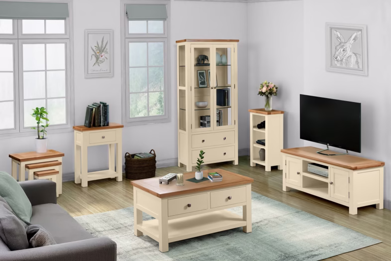 Keswick Ivory Large TV Unit lifestyle