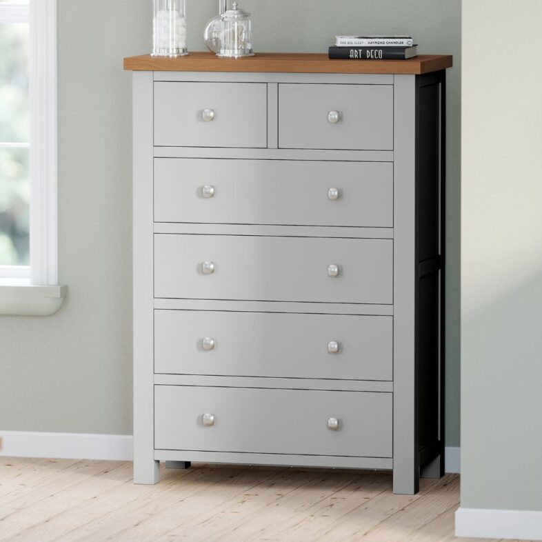 Keswick Moon Grey 2 Over 4 Chest of Drawers lifestyle