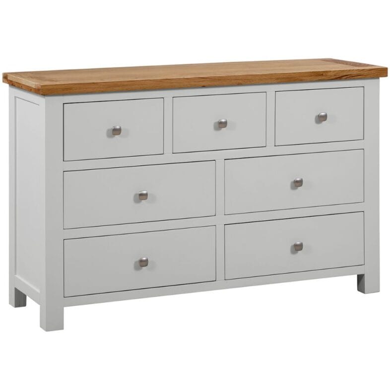Keswick Moon Grey 3 Over 4 Chest of Drawers lifestyle iso