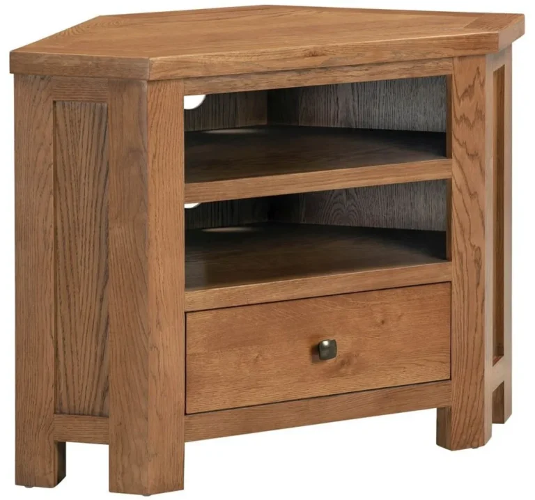 Keswick Rustic Oak Corner TV Cabinet