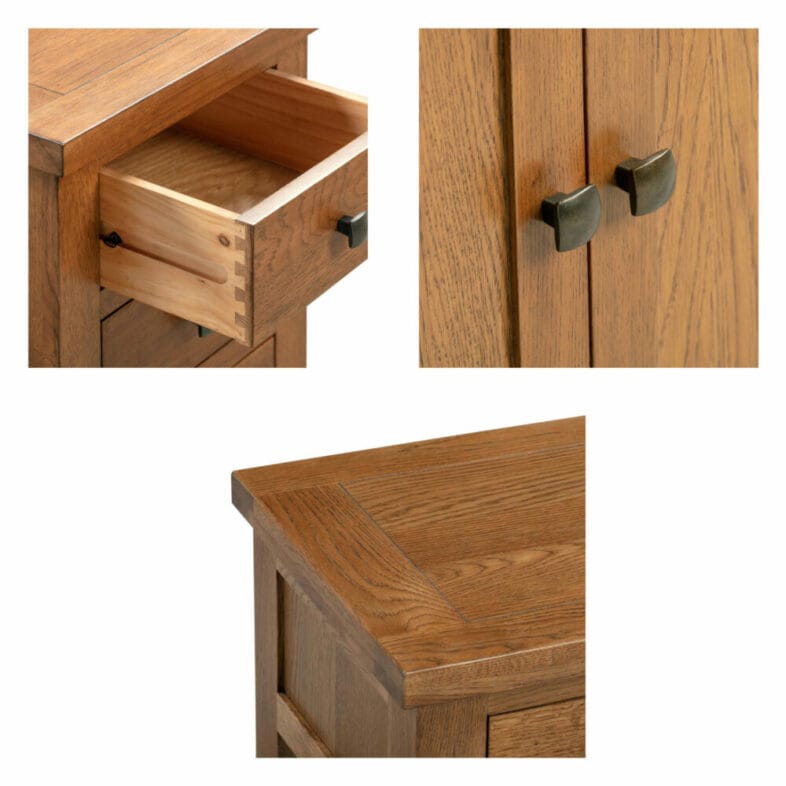 Keswick Rustic Oak Corner TV Cabinet - Image 3