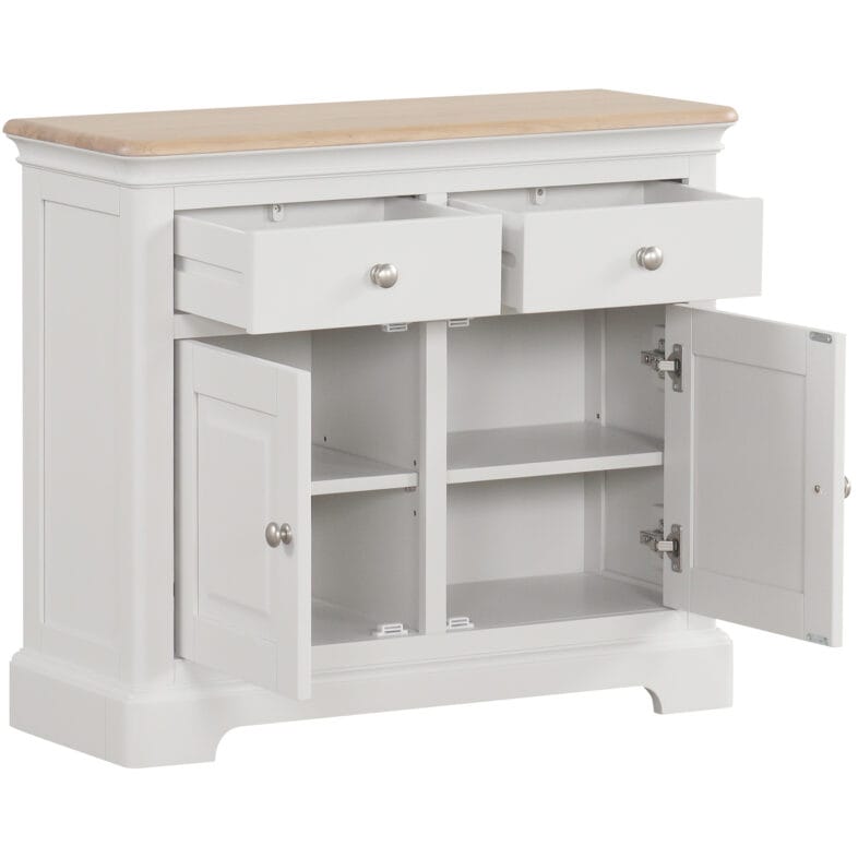 Cornwall Grey Mist 2 Door 2 Drawer Sideboard - Image 2