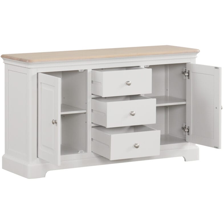 Cornwall Painted Oak 2 Door 3 Drawer Sideboard - Image 2