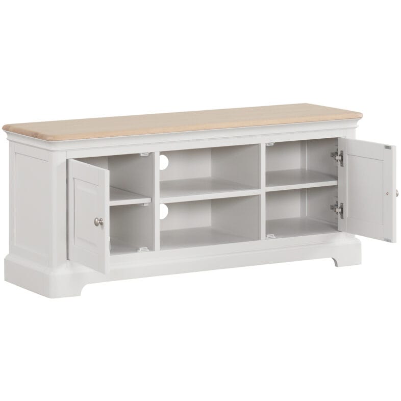 Cornwall Painted Oak Large TV Unit - Image 2
