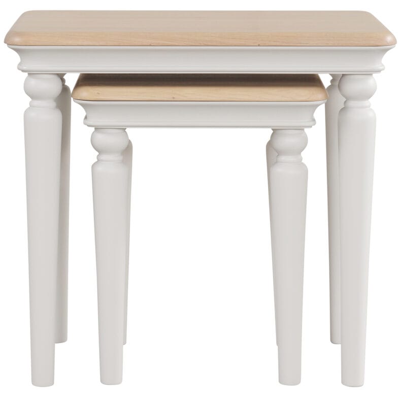 Cornwall Painted Oak Nest of 2 Tables - Image 2