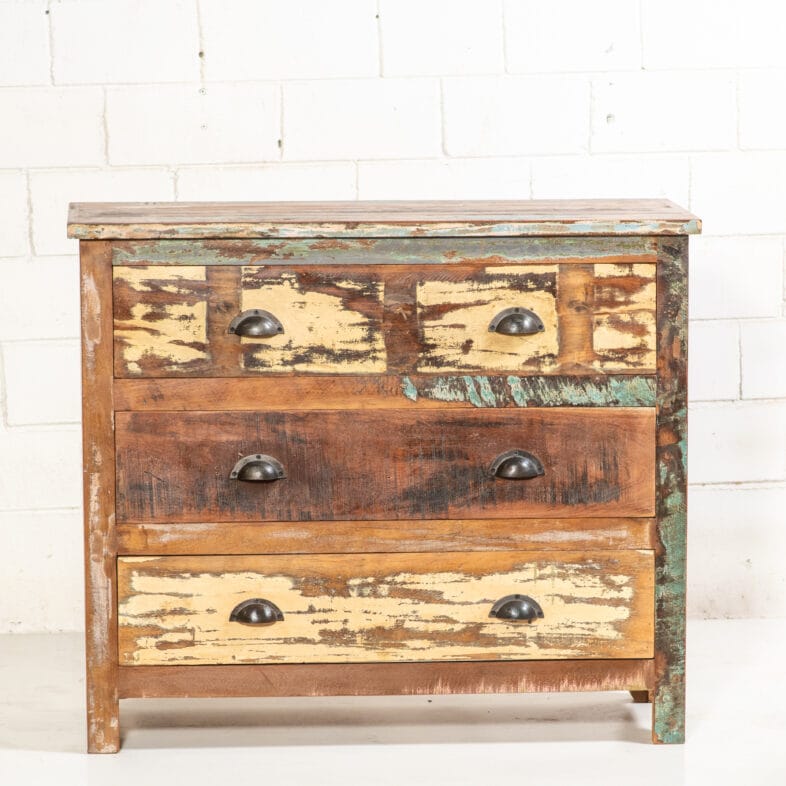 Revival Mango Wood Chest of 3 Drawers - Image 4