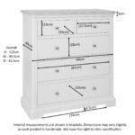 Cornwall White 2 Over 3 Chest - Image 2