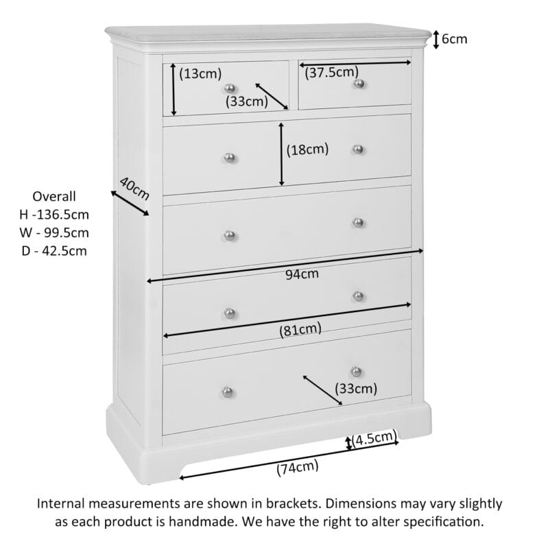 Cornwall Grey Mist 2 Over 4 Chest - Image 6