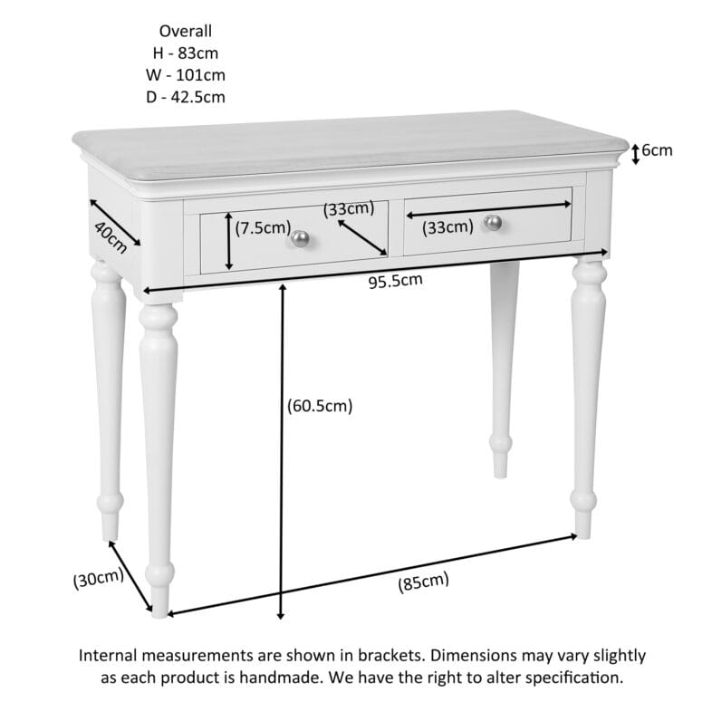 Cornwall White Dressing Table - Image 2