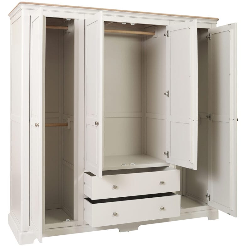 Cornwall Grey Mist Quad Wardrobe - Image 2