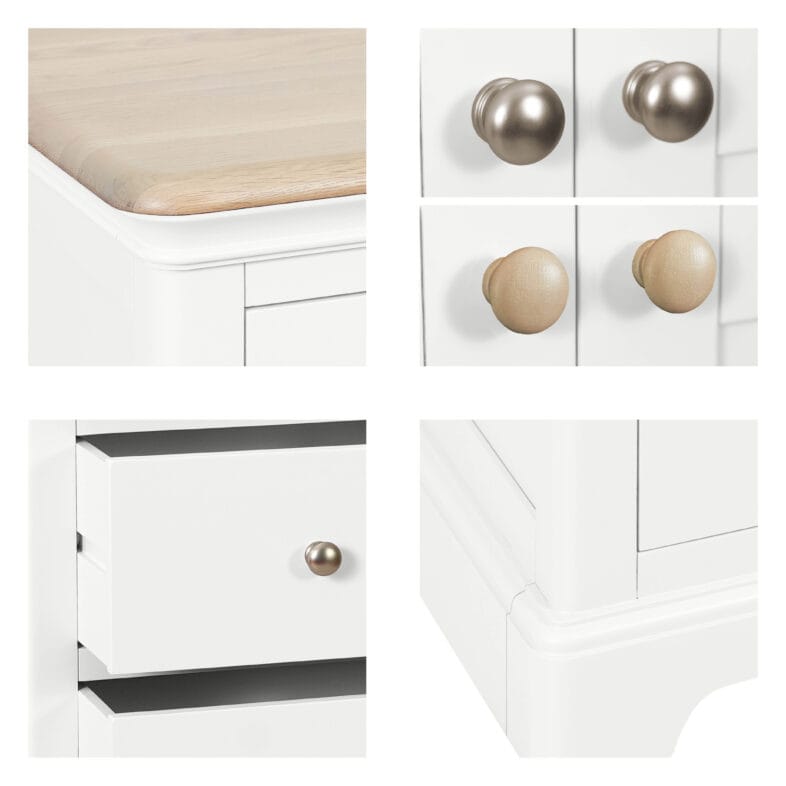 Cornwall White 5' High Foot End Bed - Image 2