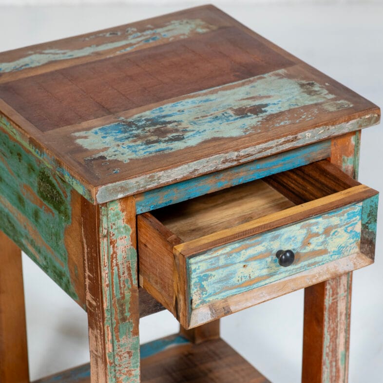 Revival Mango 1 Drawer Side Table above
