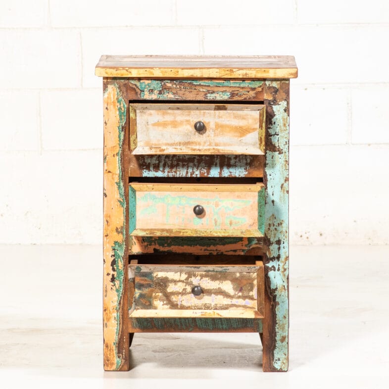 Revival Mango 3 Drawer Side Table - Image 3