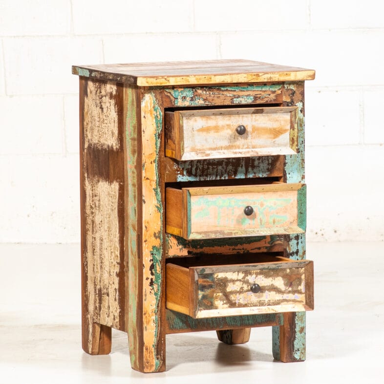 Revival Mango 3 Drawer Side Table - Image 2