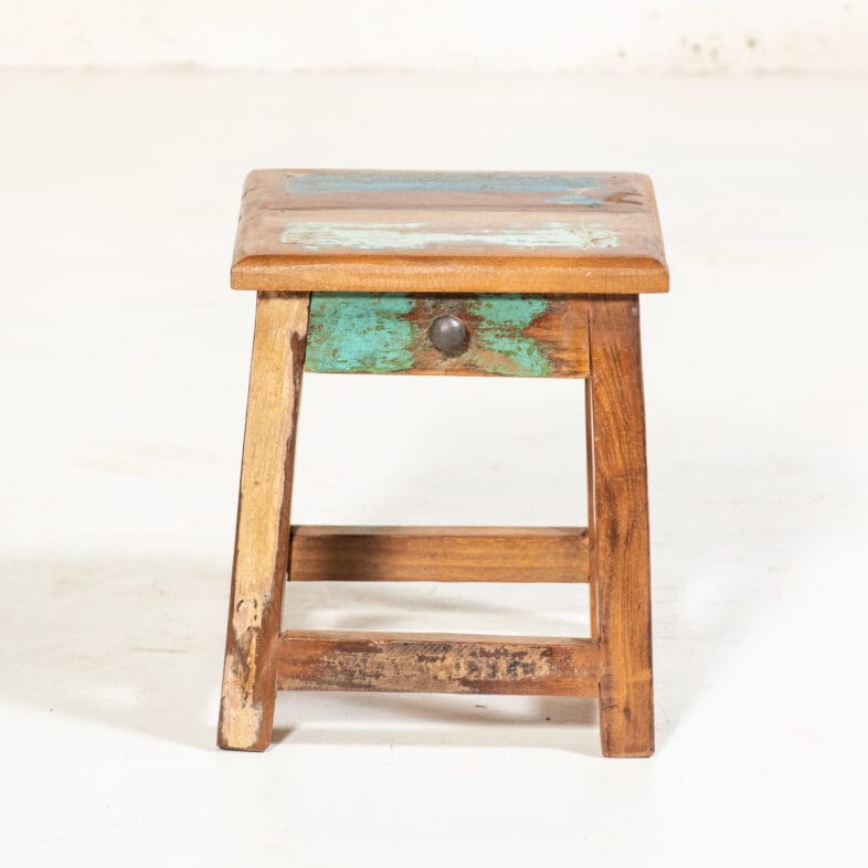 Revival Mango Stool with Drawer - Image 4