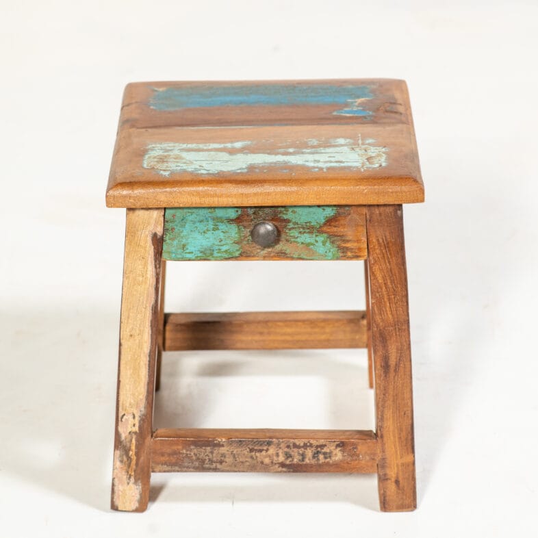 Revival Mango Stool with Drawer - Image 5